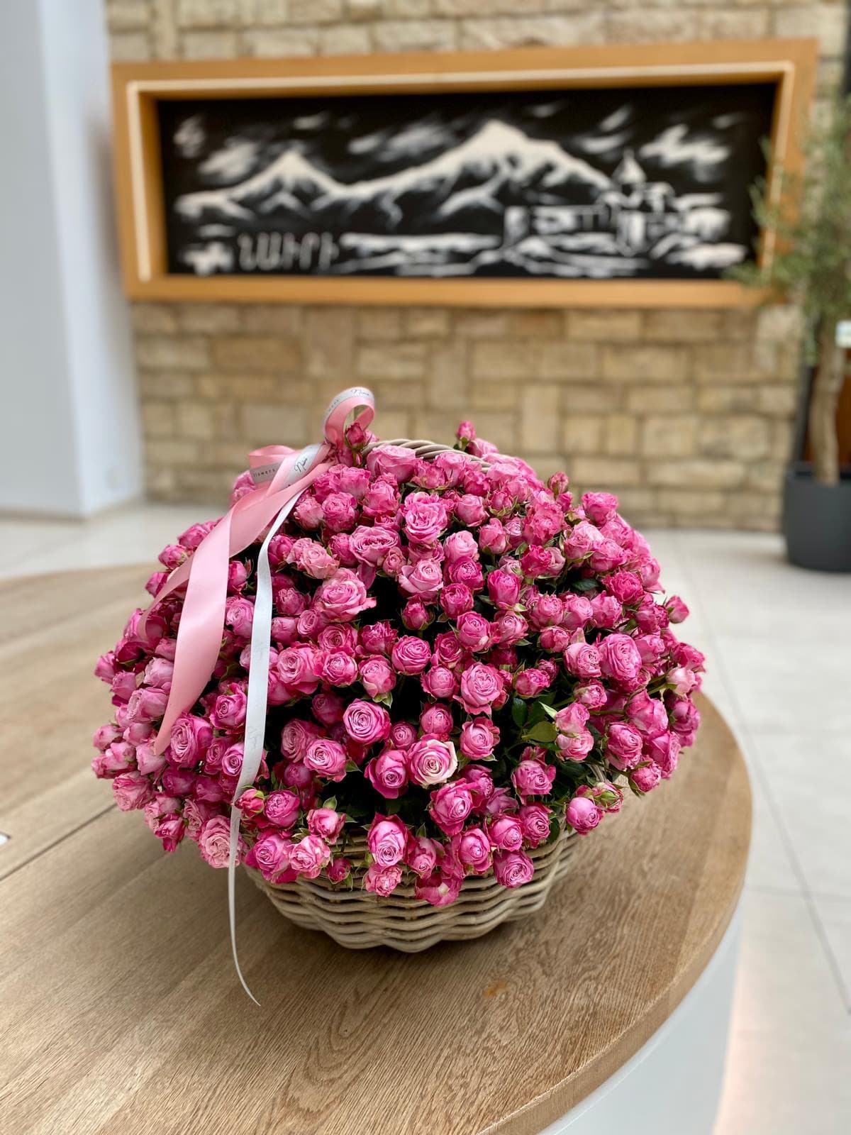 Spray Roses Basket